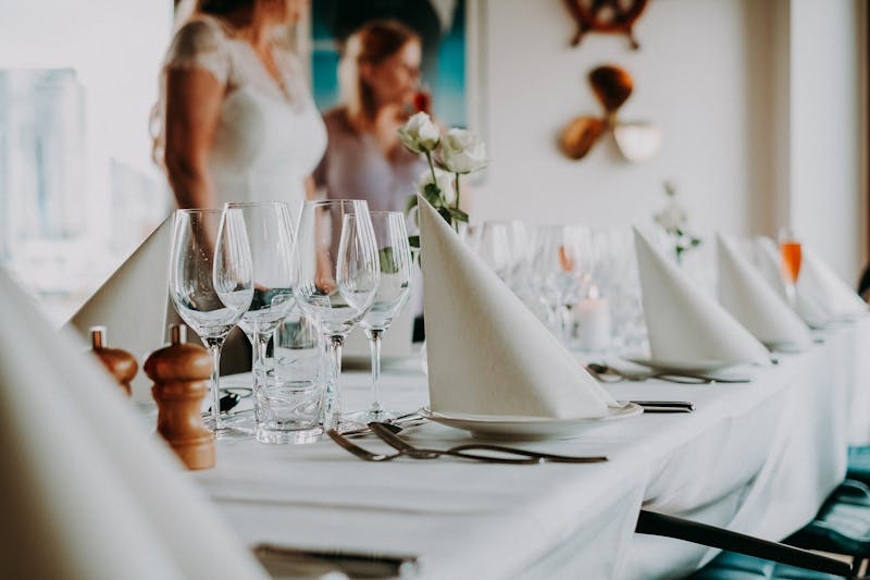 Anniversary celebration event at Punch pizza with festive table settings